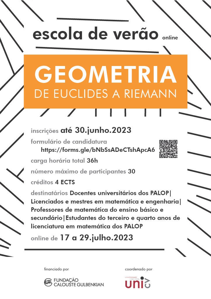 gulbenkian Escola de Verúo em Geometria cartazV021024 1
